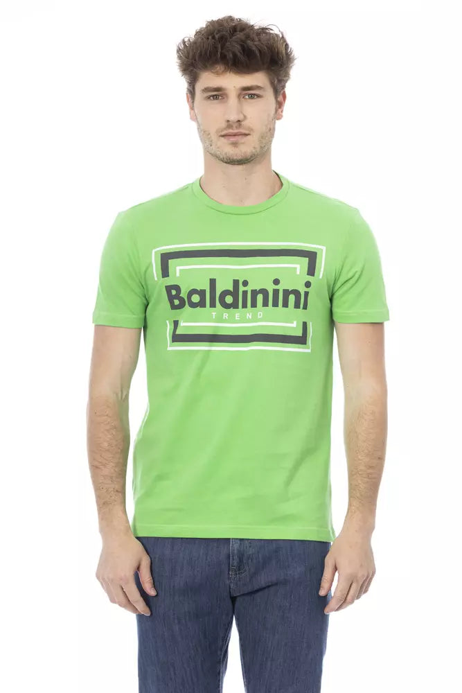- Green Cotton Men T-Shirt
