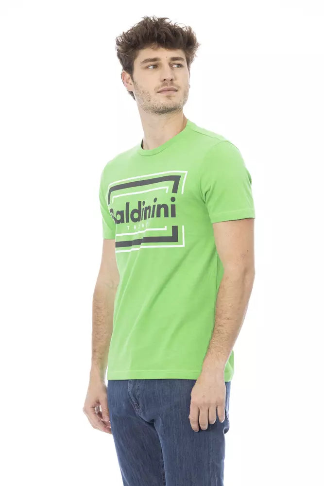 - Green Cotton Men T-Shirt