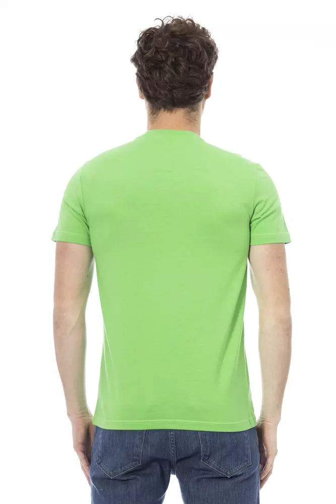 - Green Cotton Men T-Shirt