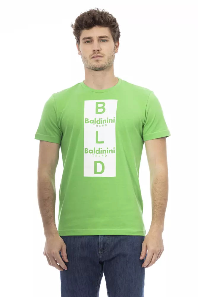 - Green Cotton Men T-Shirt