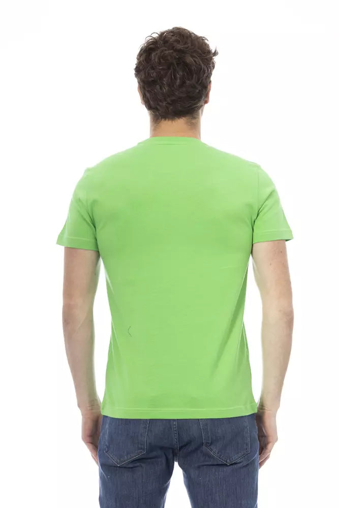 - Green Cotton Men T-Shirt