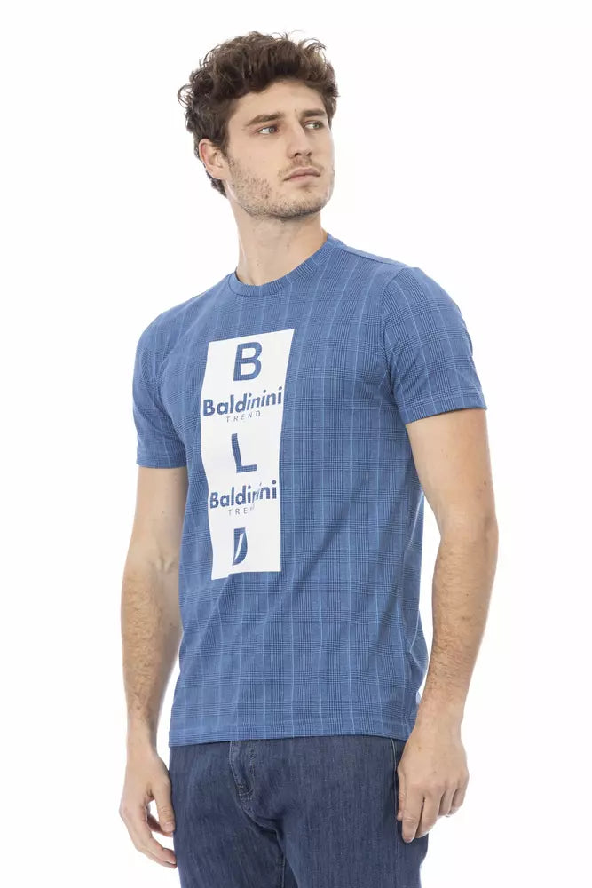 - Light Blue Cotton Men T-Shirt