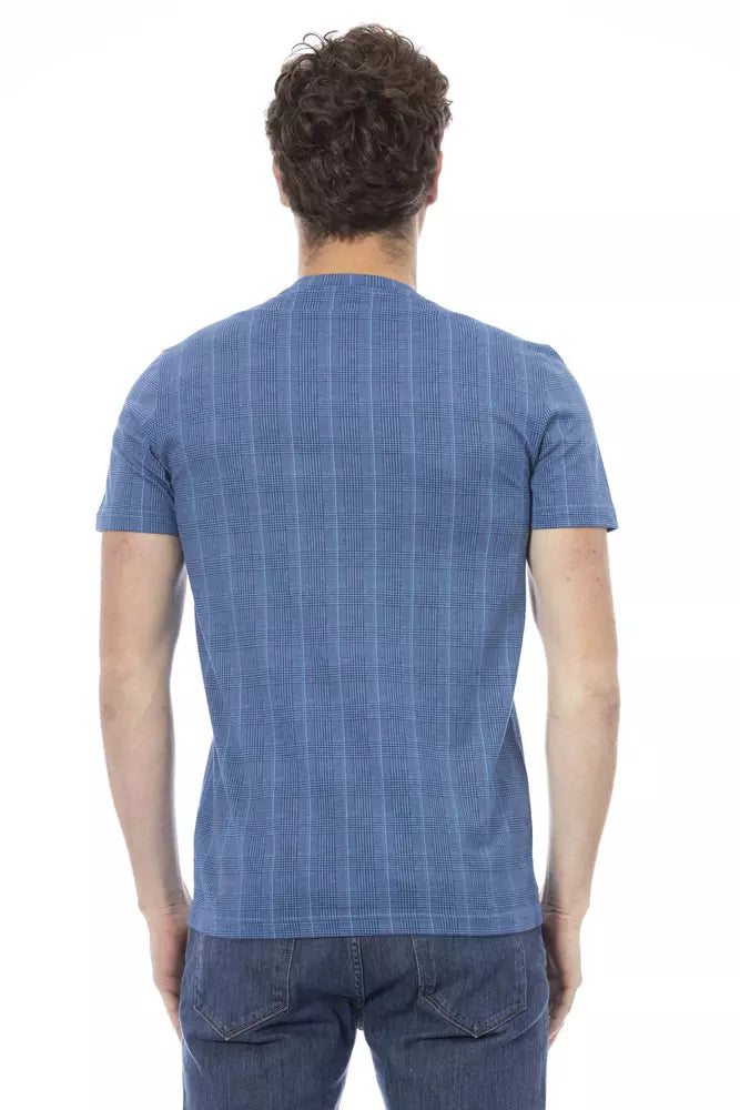 - Light Blue Cotton Men T-Shirt