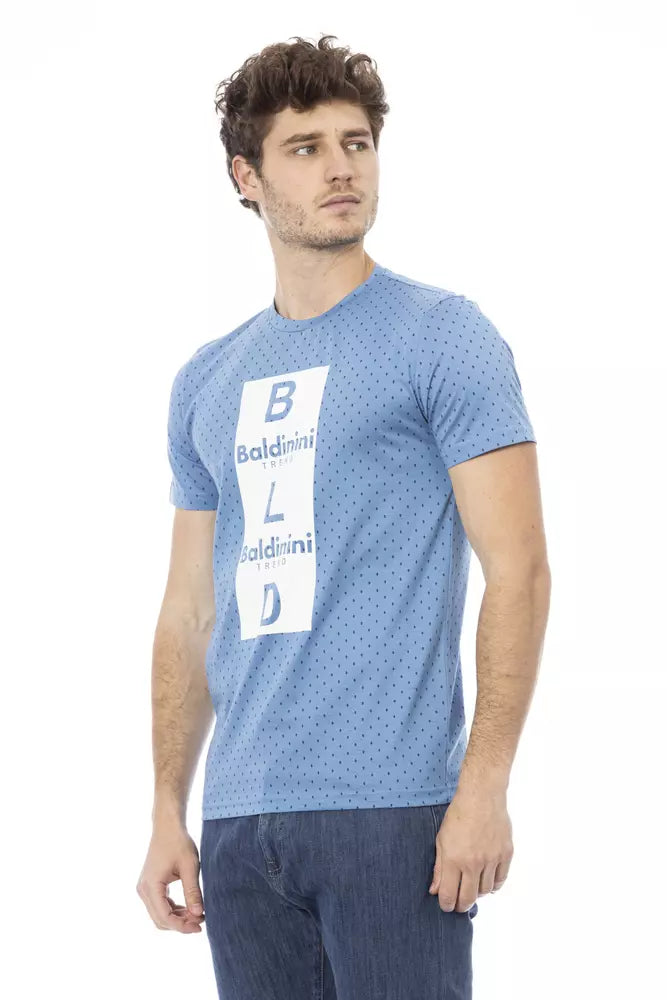 - Light Blue Cotton Men T-Shirt