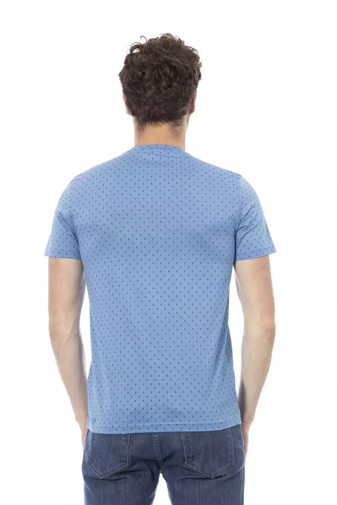 - Light Blue Cotton Men T-Shirt