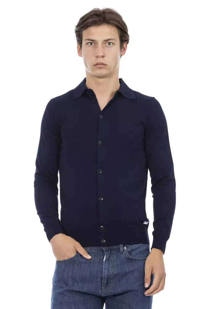 - Blue Cotton Men Shirt