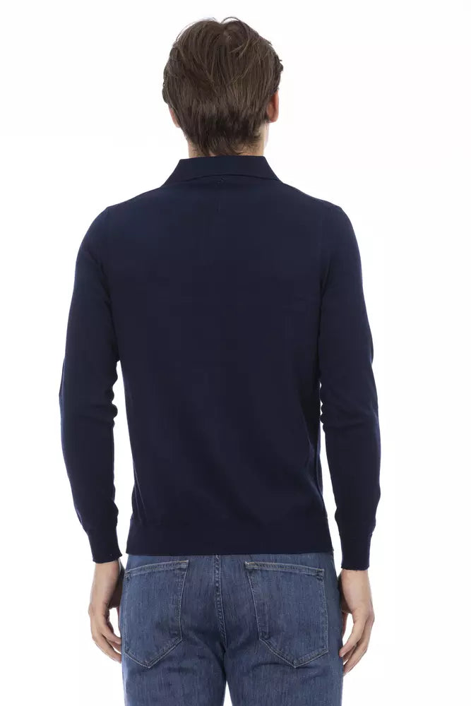 - Blue Cotton Men Shirt