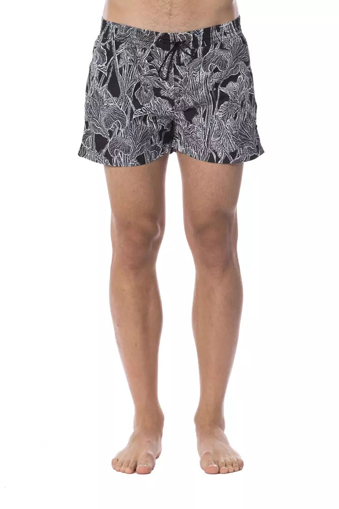 - Black Polyester Men Swimwear