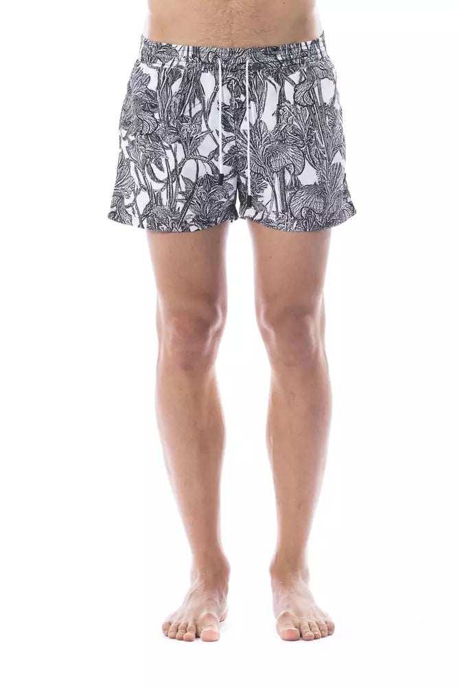 - Black Polyester Men's Swim Trunk