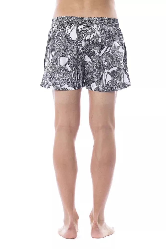 - Black Polyester Men's Swim Trunk