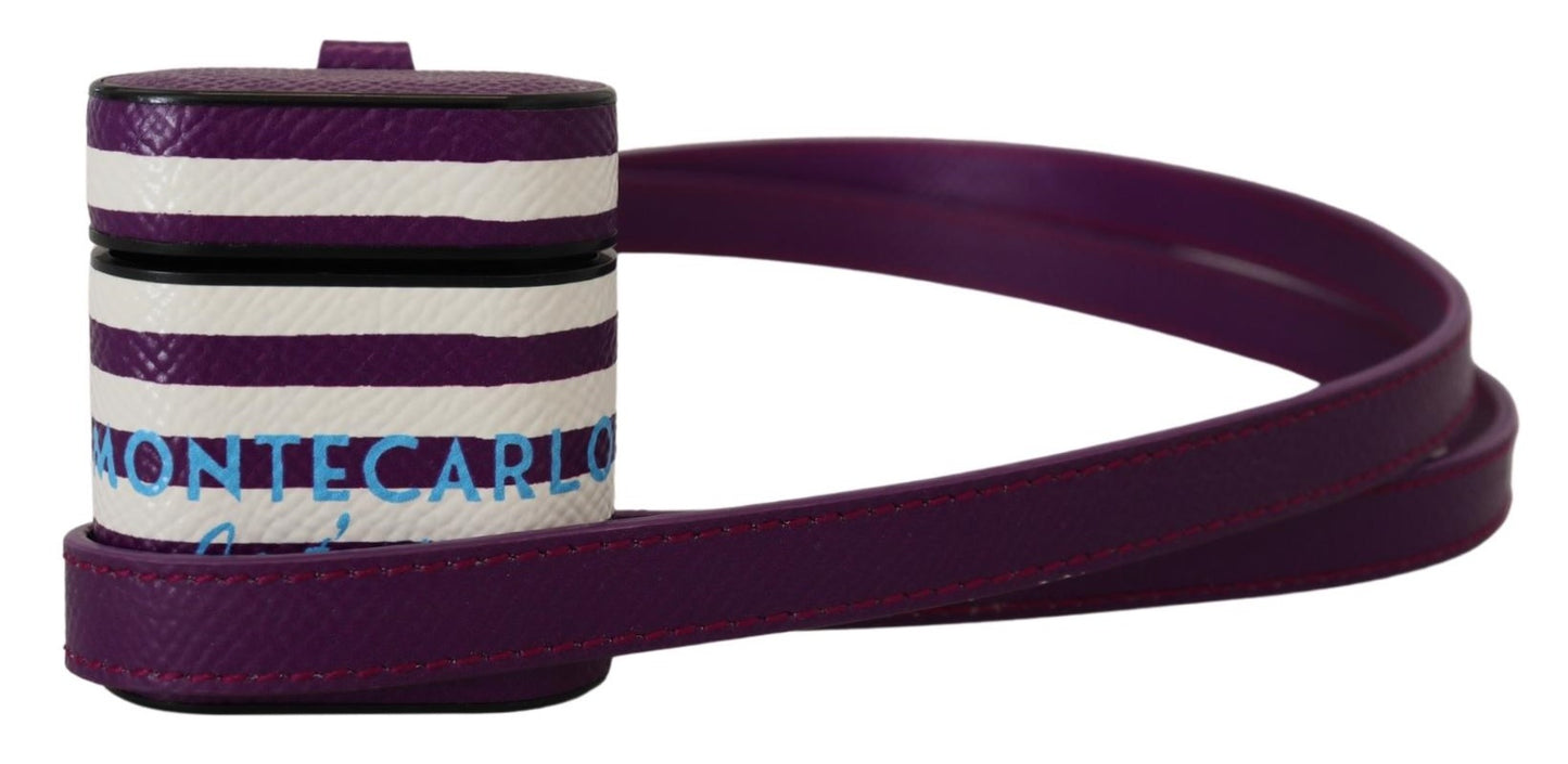 - Chic Purple Leather Airpods Case