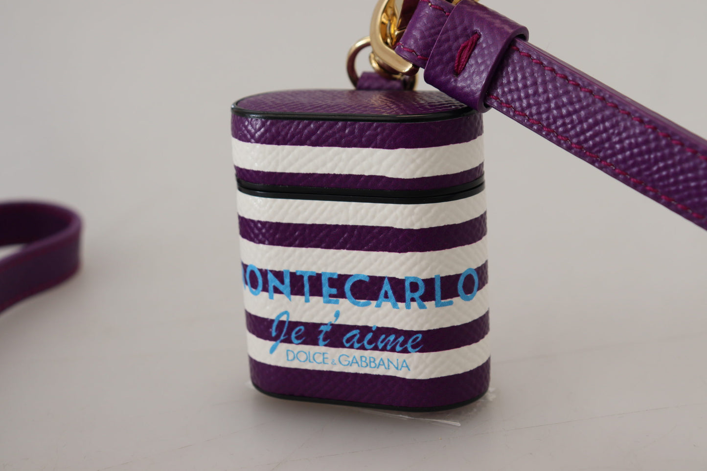 - Chic Purple Leather Airpods Case
