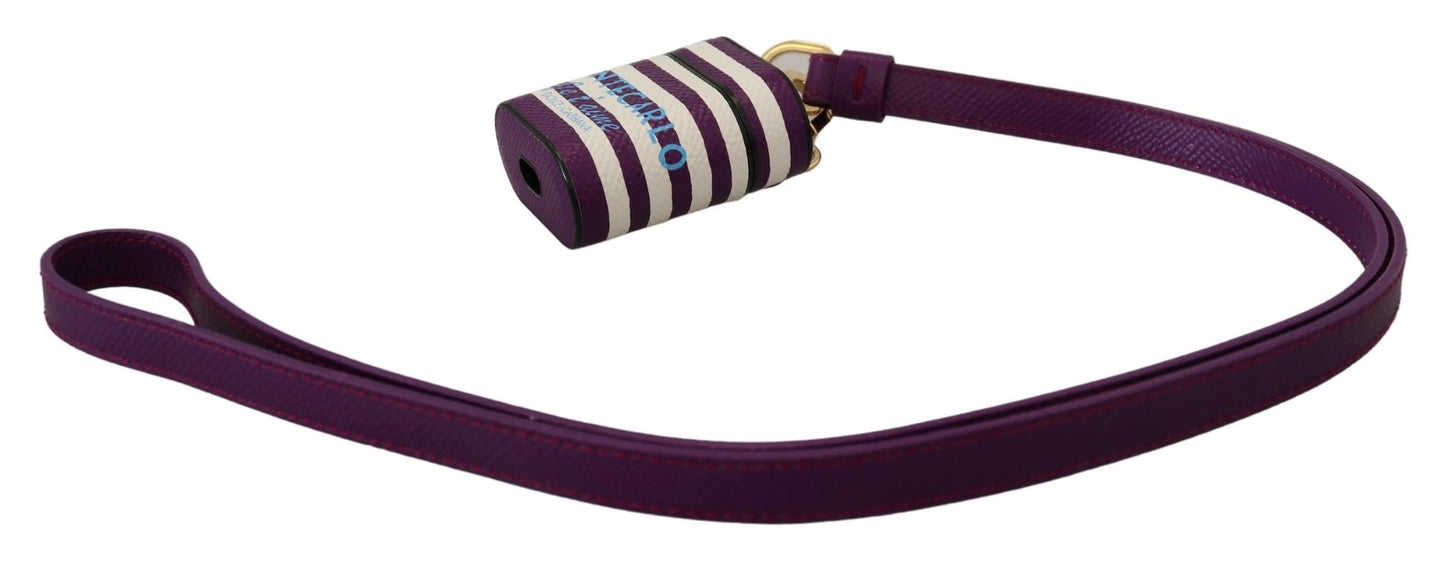- Chic Purple Leather Airpods Case