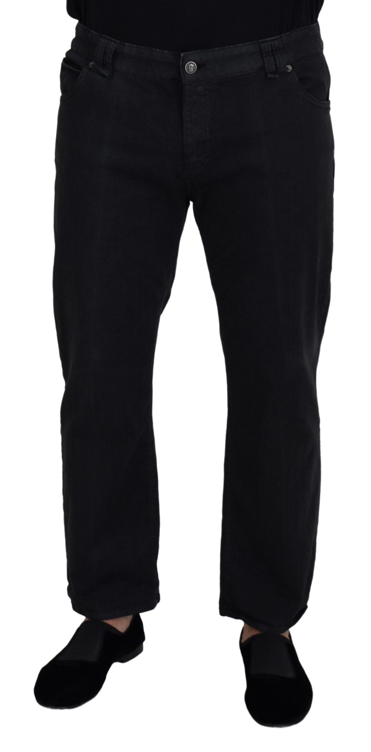 - Elegant Black Mainline Cotton Jeans