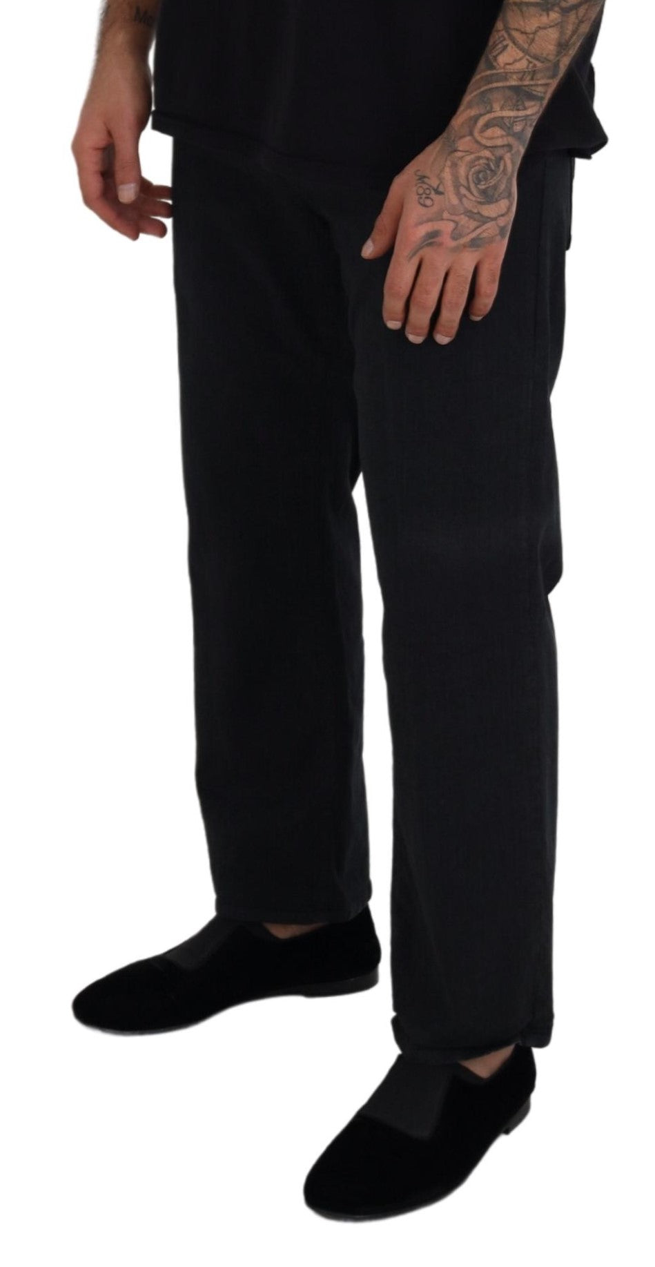 - Elegant Black Mainline Cotton Jeans
