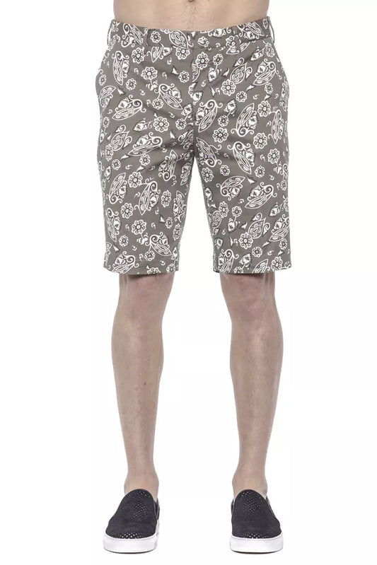 - Green Cotton Mens Bermuda Short