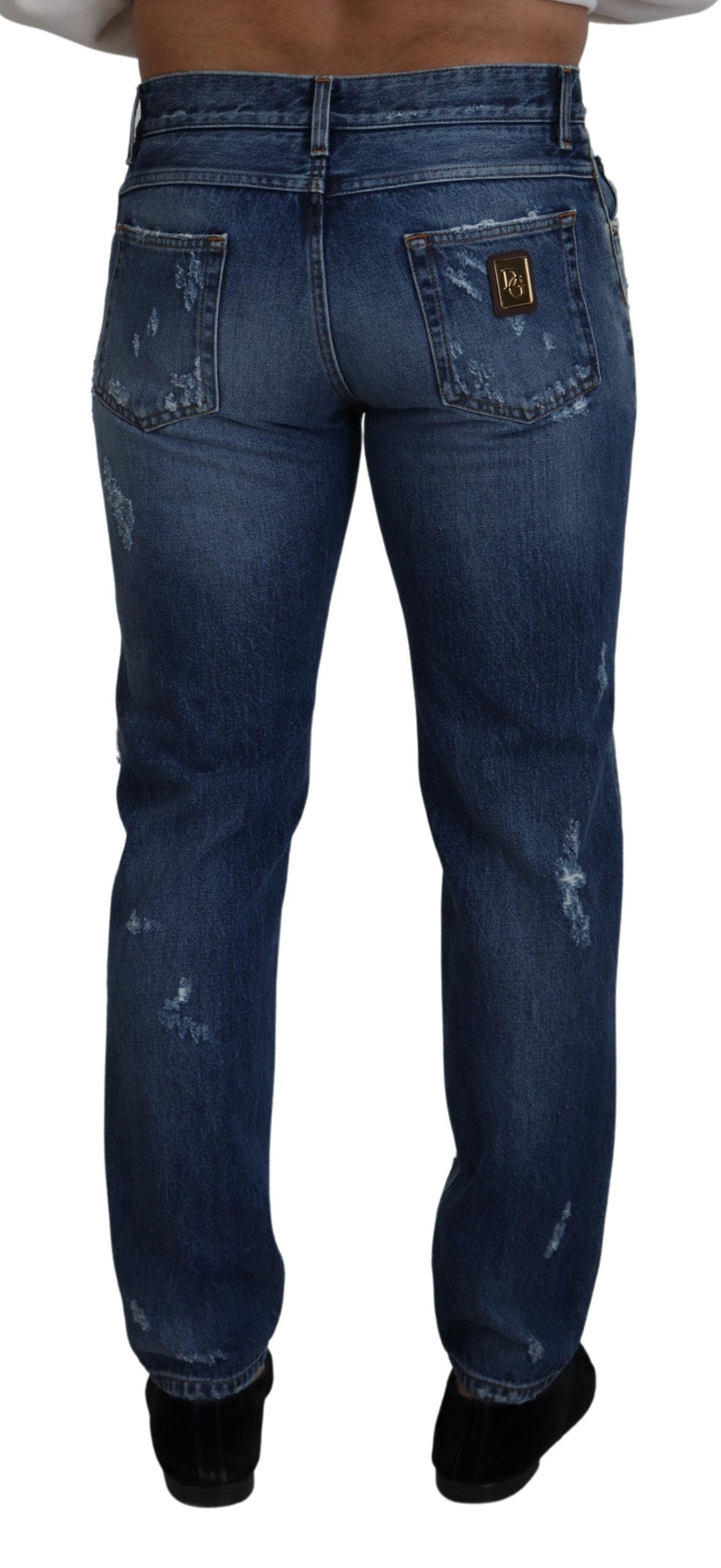 - Chic Tattered Denim Pants for the Modern Man