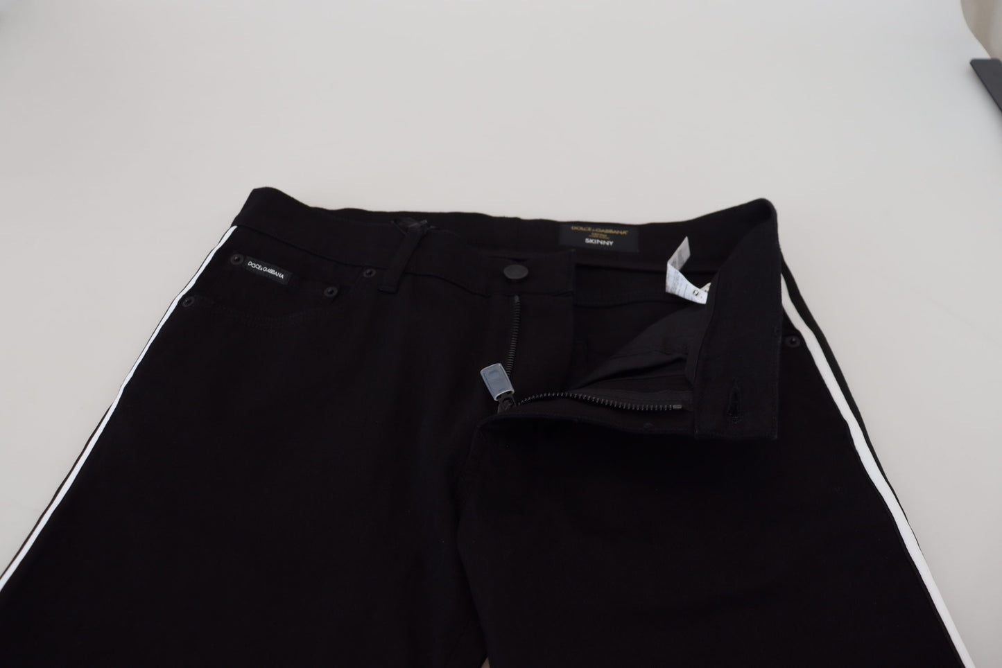 - Elegant Black Slim Fit Denim Pants