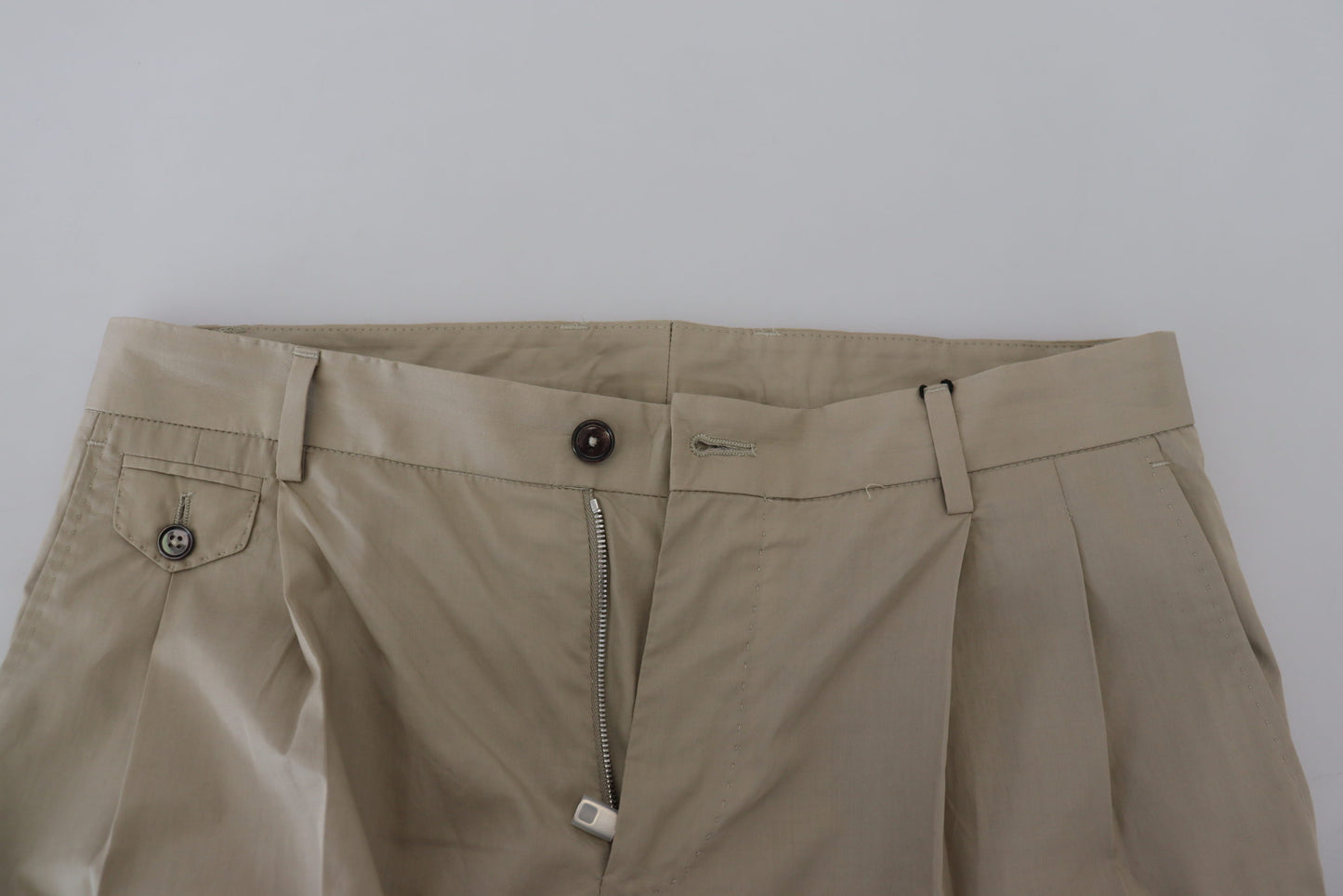 - Stunning Beige Italian Cotton Trousers