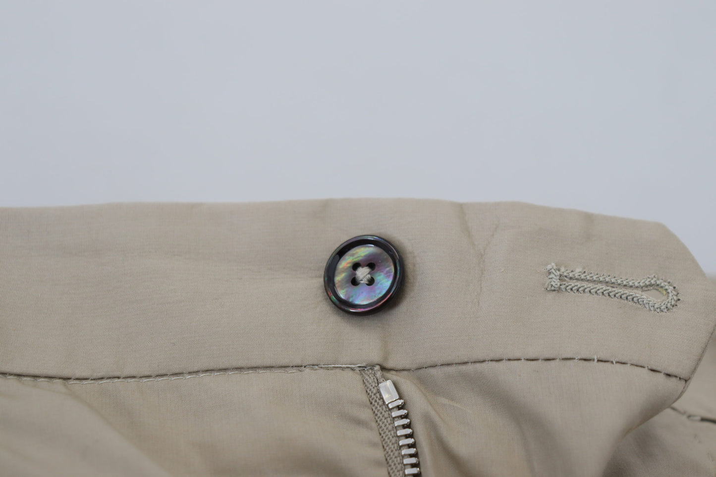 - Stunning Beige Italian Cotton Trousers