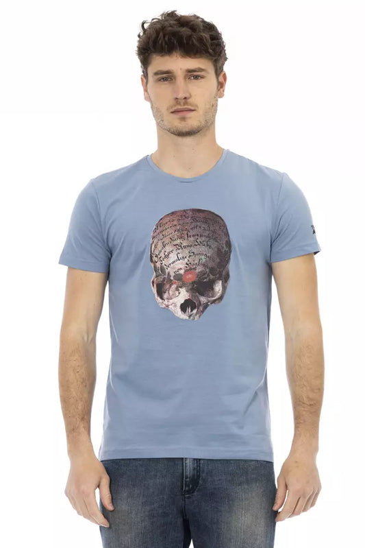 - Light Blue Cotton Men T-Shirt