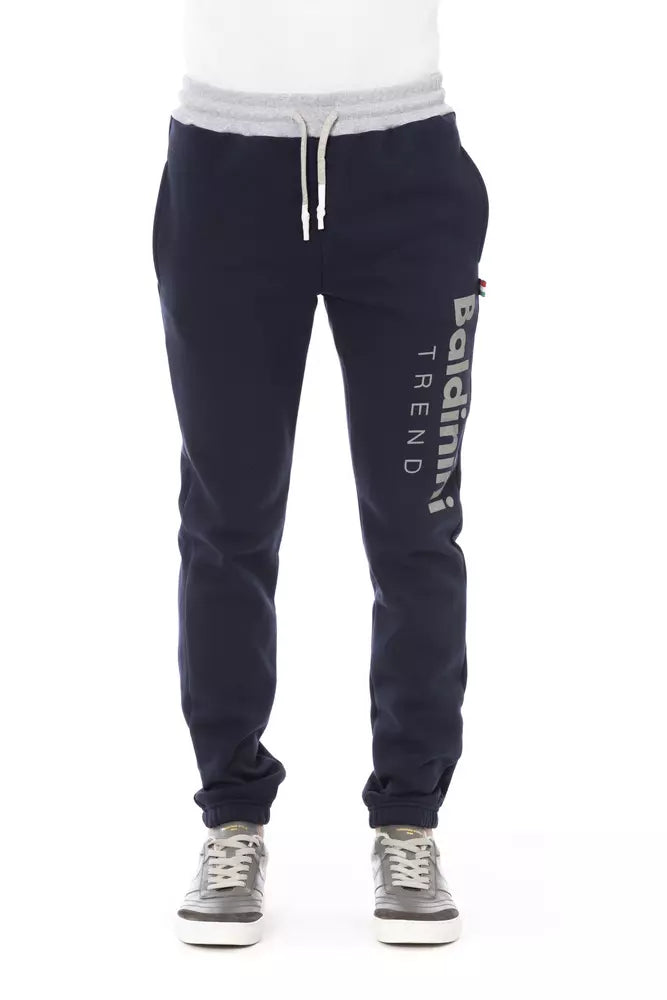 - Blue Cotton Men Sport Pant