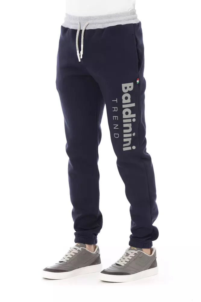 - Blue Cotton Men Sport Pant