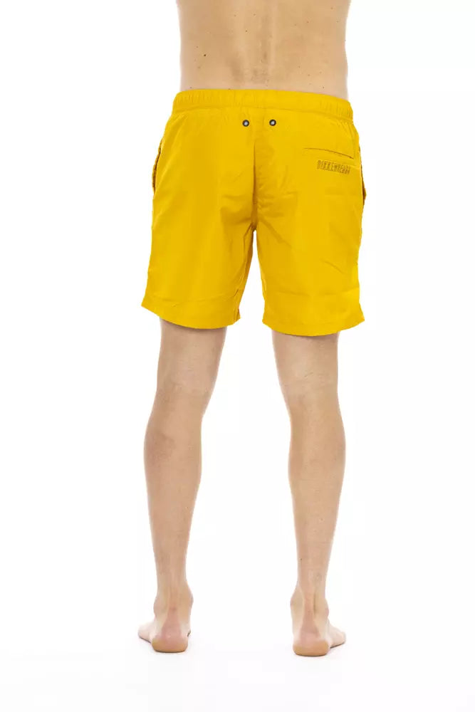 - Yellow Polyester Men Swim Short
