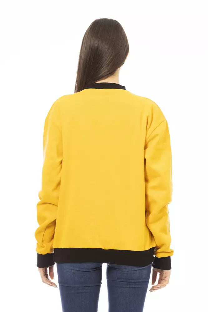 Baldinini Trend Yellow Cotton Women's Crew Neck Sweater