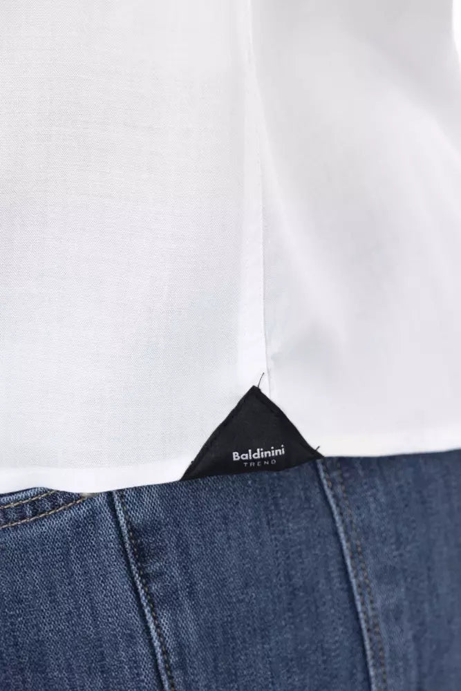- White Cotton Men Shirt