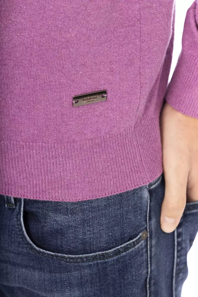 - Purple Wool Men Sweater
