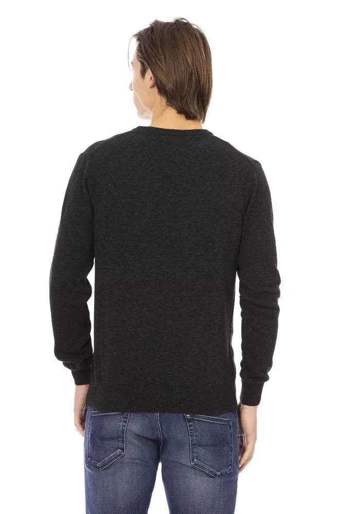 - Black Wool Men Sweater