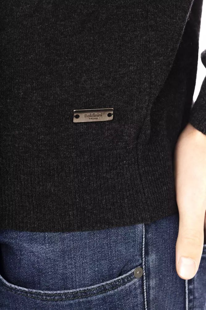 - Black Wool Men Sweater
