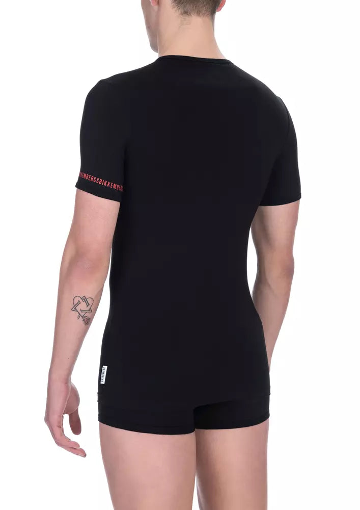 - Black Cotton Men T-Shirt