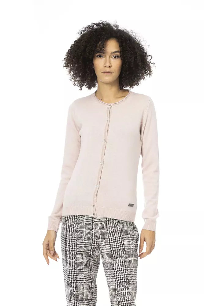 - Pink Wool Women Sweater