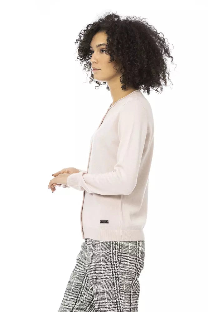 - Pink Wool Women Sweater
