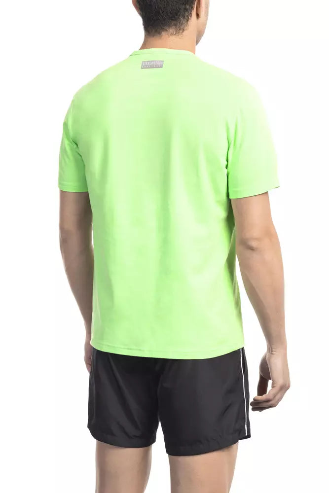 - Green Cotton Men T-Shirt