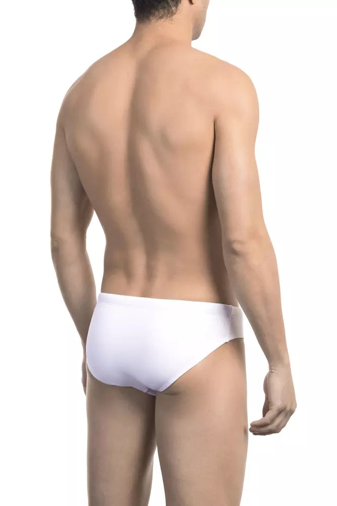 - White Polyamide Men Swimwear