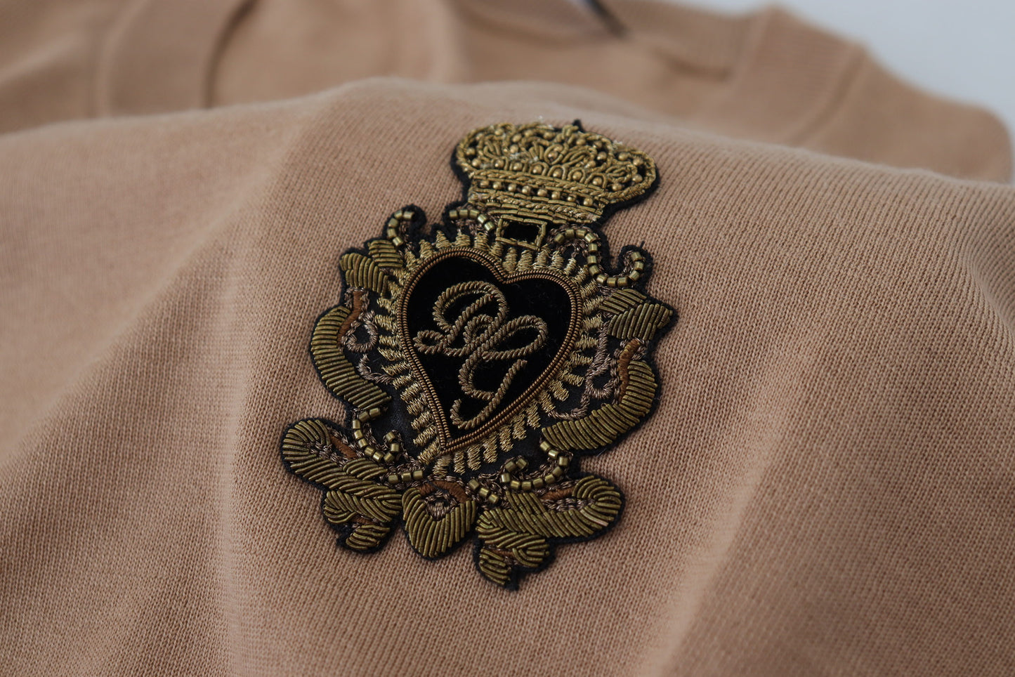 Beige Cashmere Crewneck Pullover Sweater - The Luxe Alliance