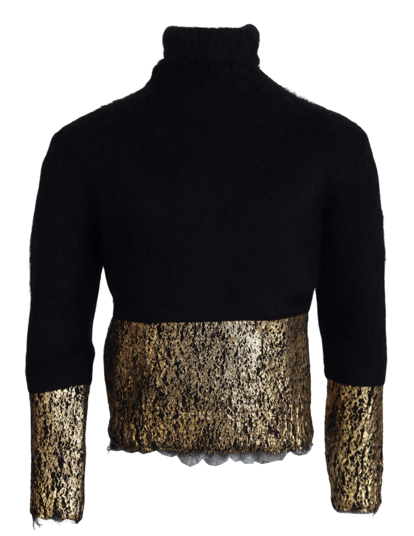 - Stunning Black and Gold Crewneck Sweater