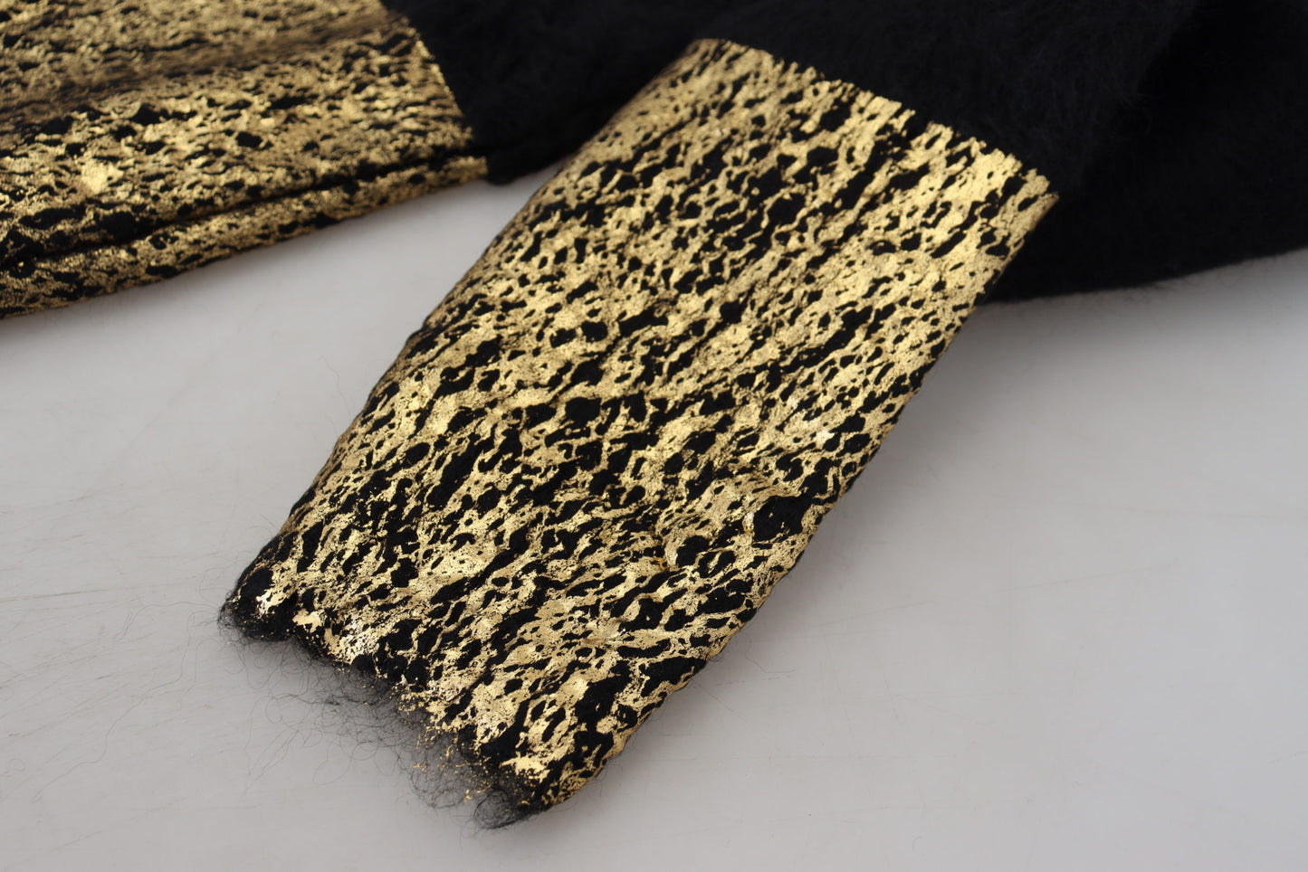 - Stunning Black and Gold Crewneck Sweater