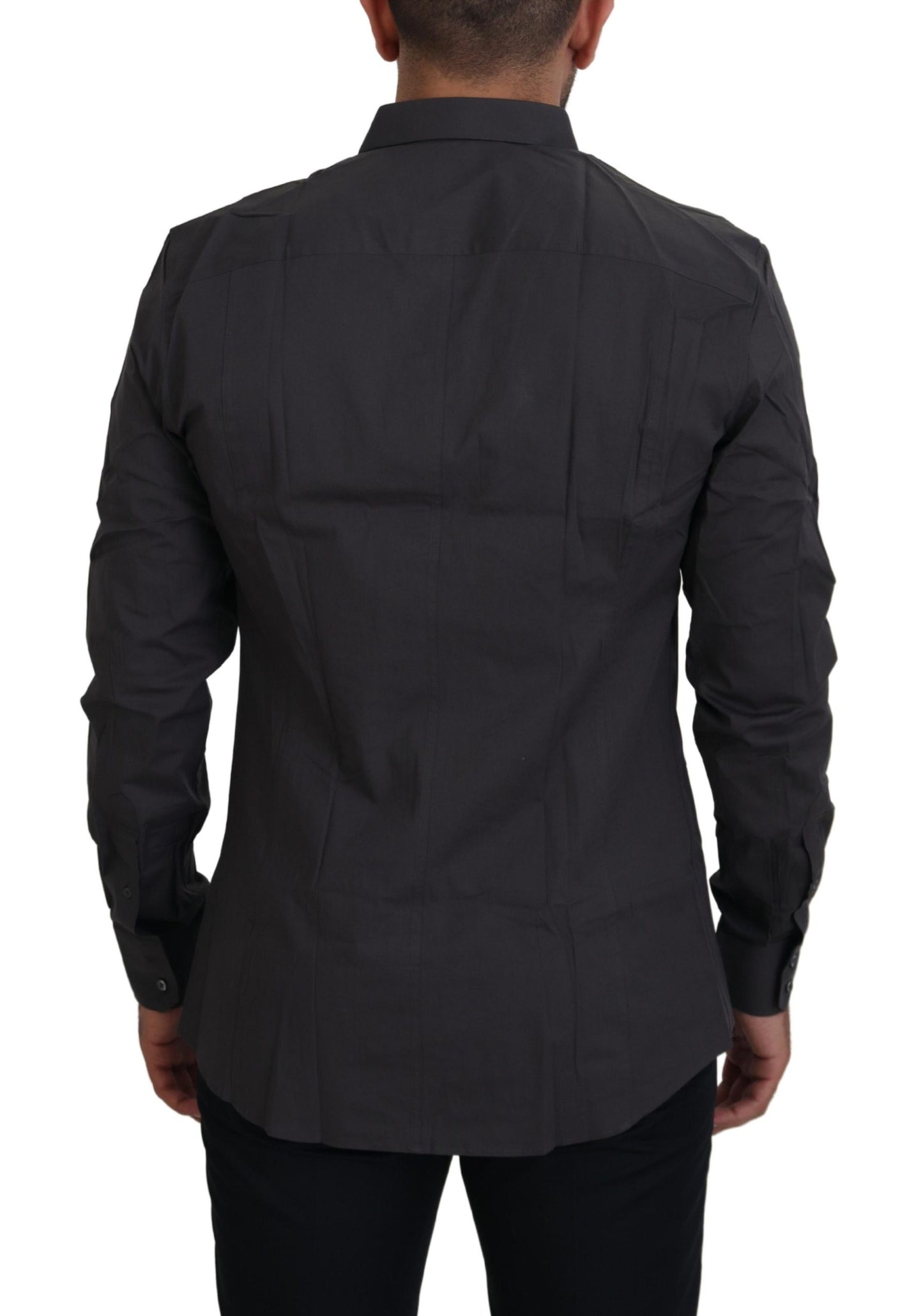 - Elegant Gray Sicilia Slim Fit Dress Shirt