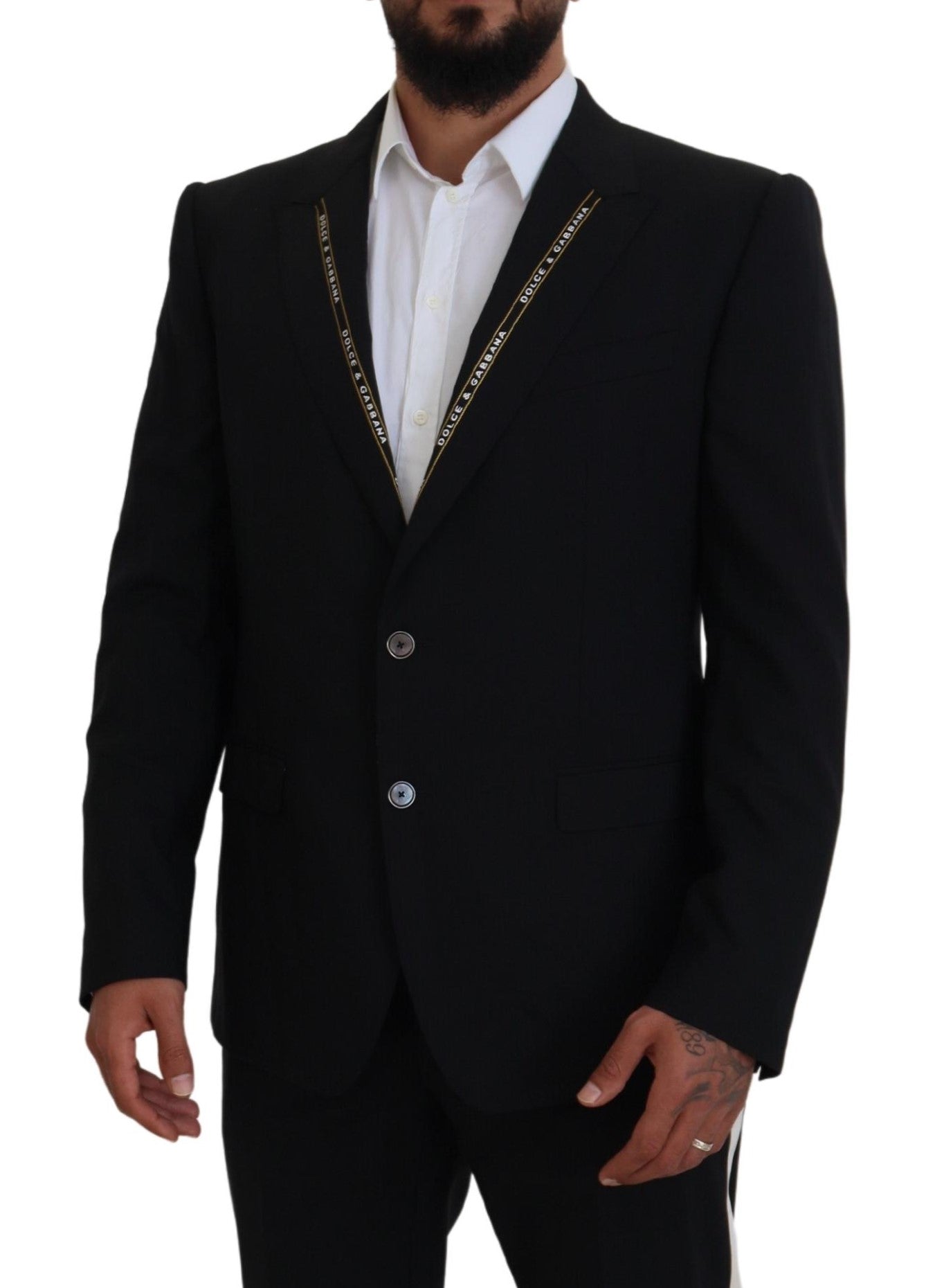 - Sicilian Style Black Single Breasted Blazer