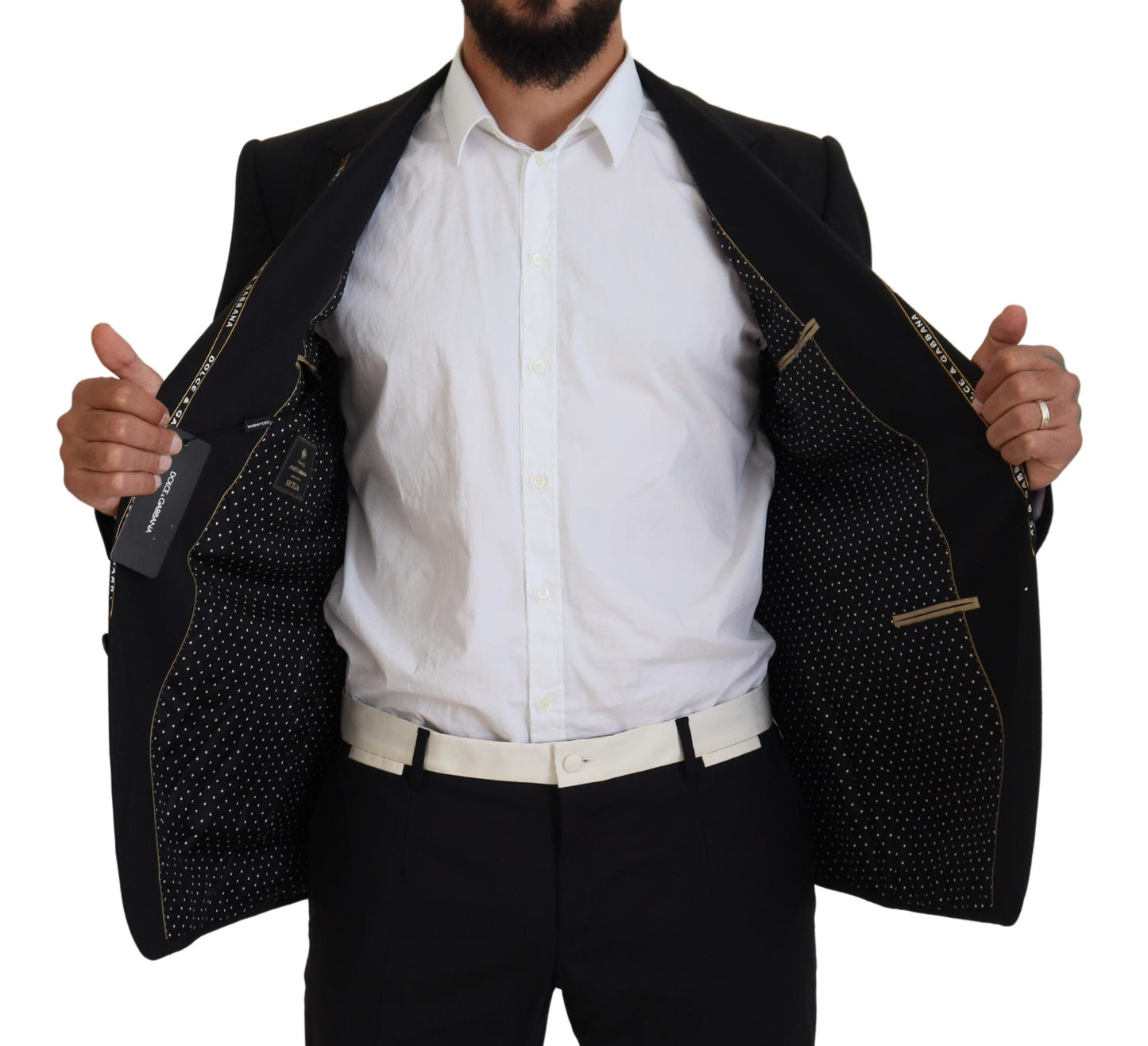 - Sicilian Style Black Single Breasted Blazer