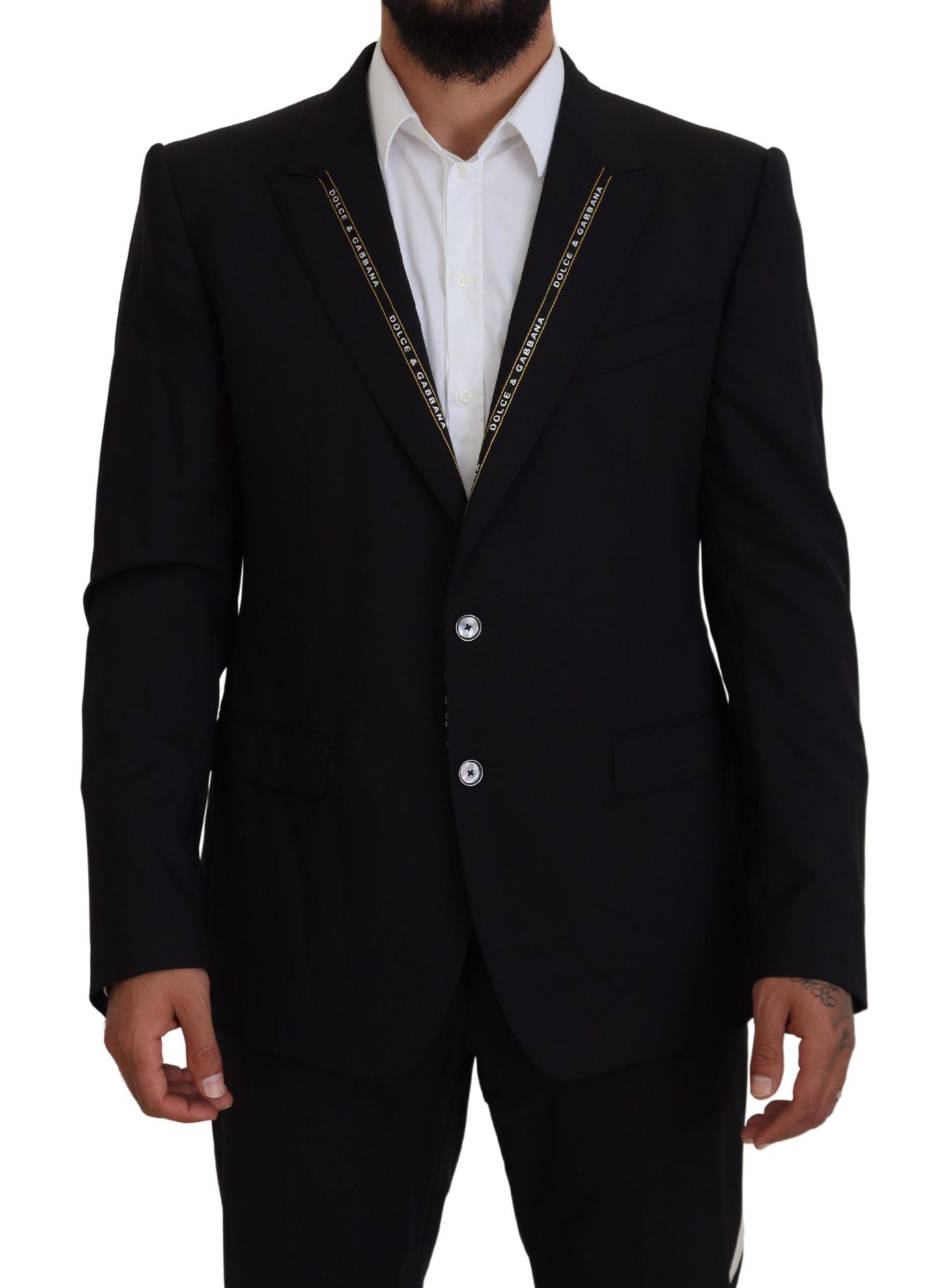 - Sicilian Style Black Single Breasted Blazer
