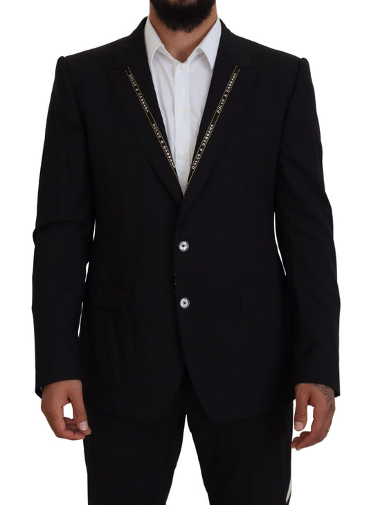 - Sicilian Style Black Single Breasted Blazer