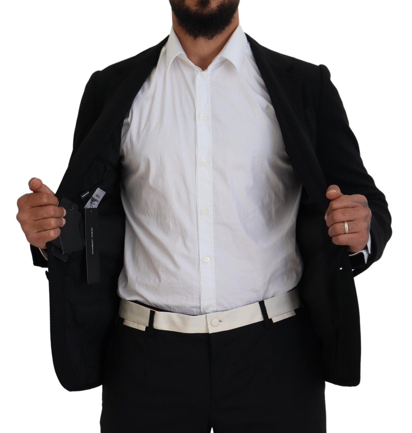 - Elegant Single Breasted Black Wool Blazer