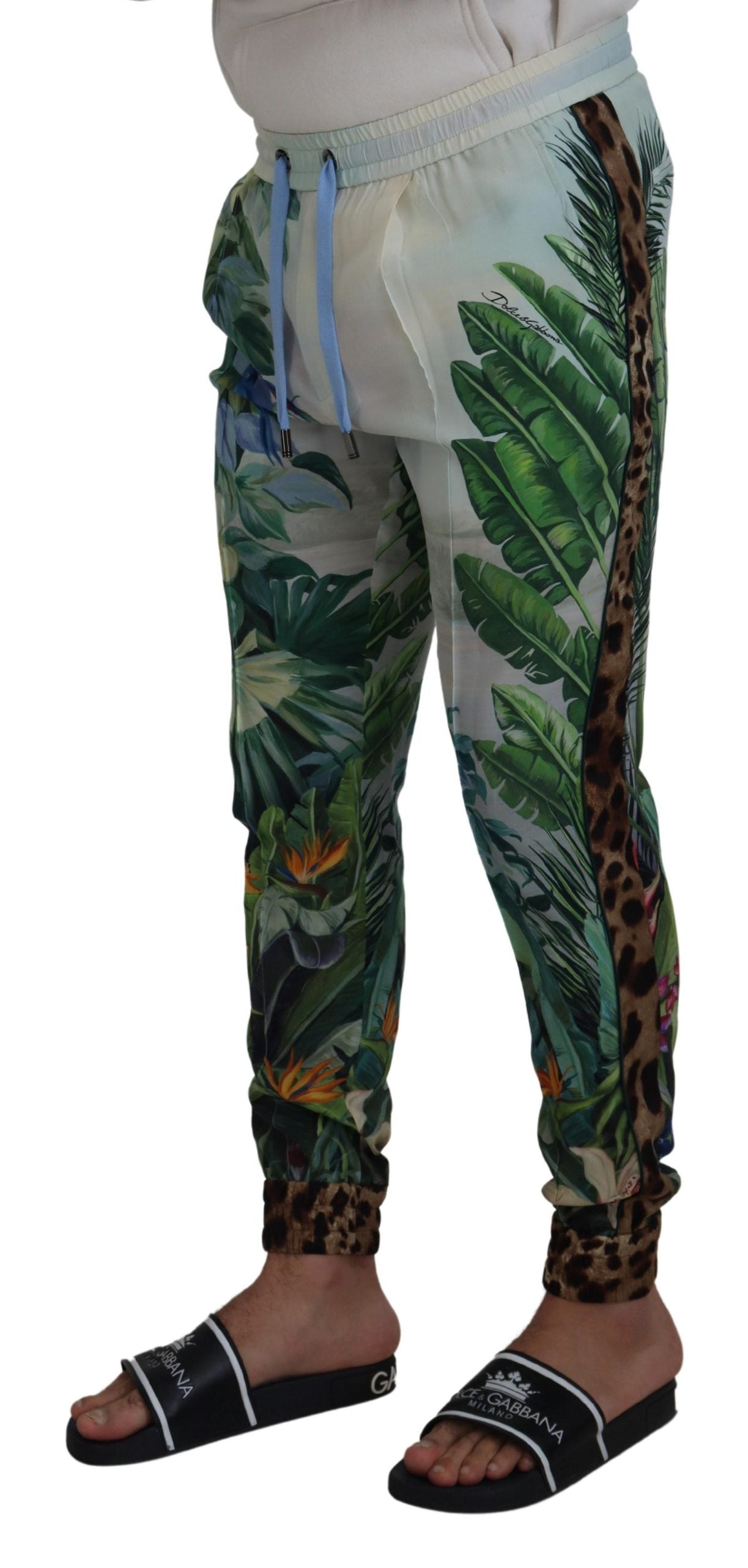- Multicolor Silk Statement Pants