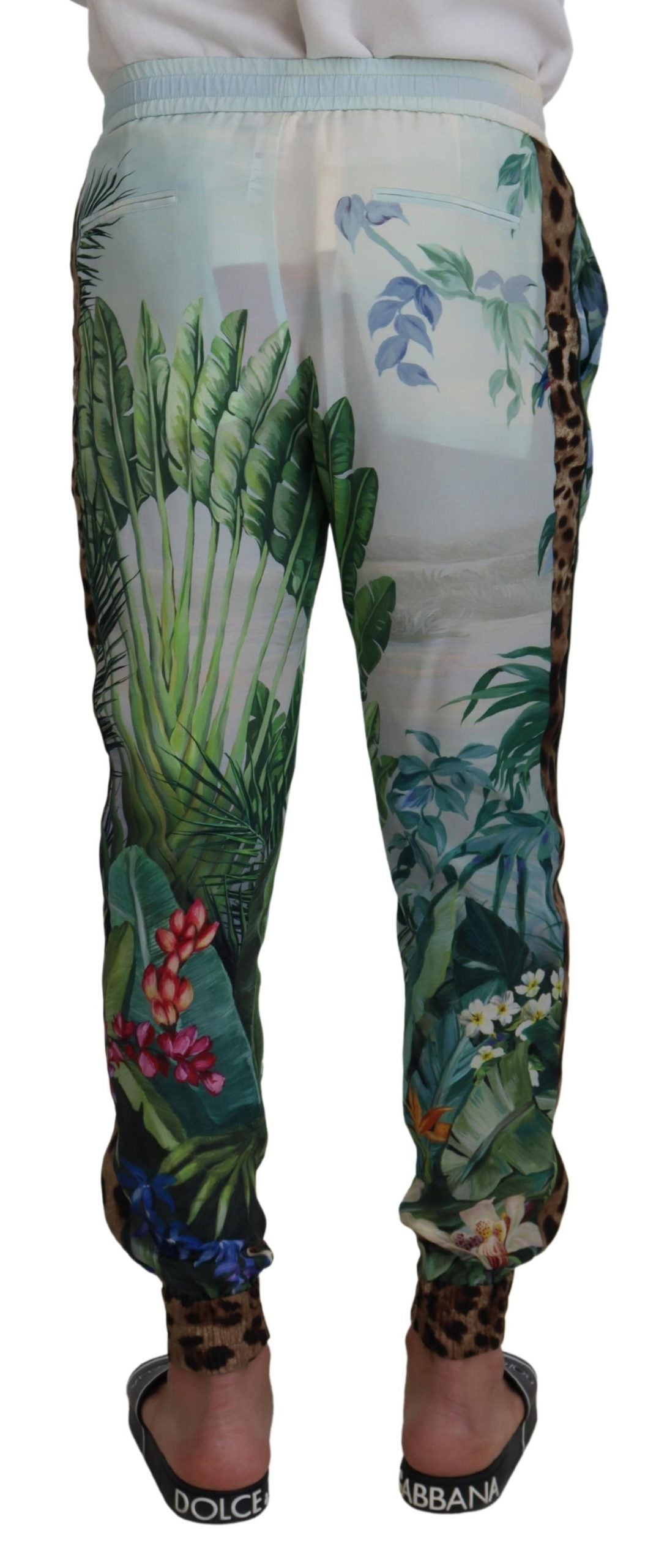 - Multicolor Silk Statement Pants