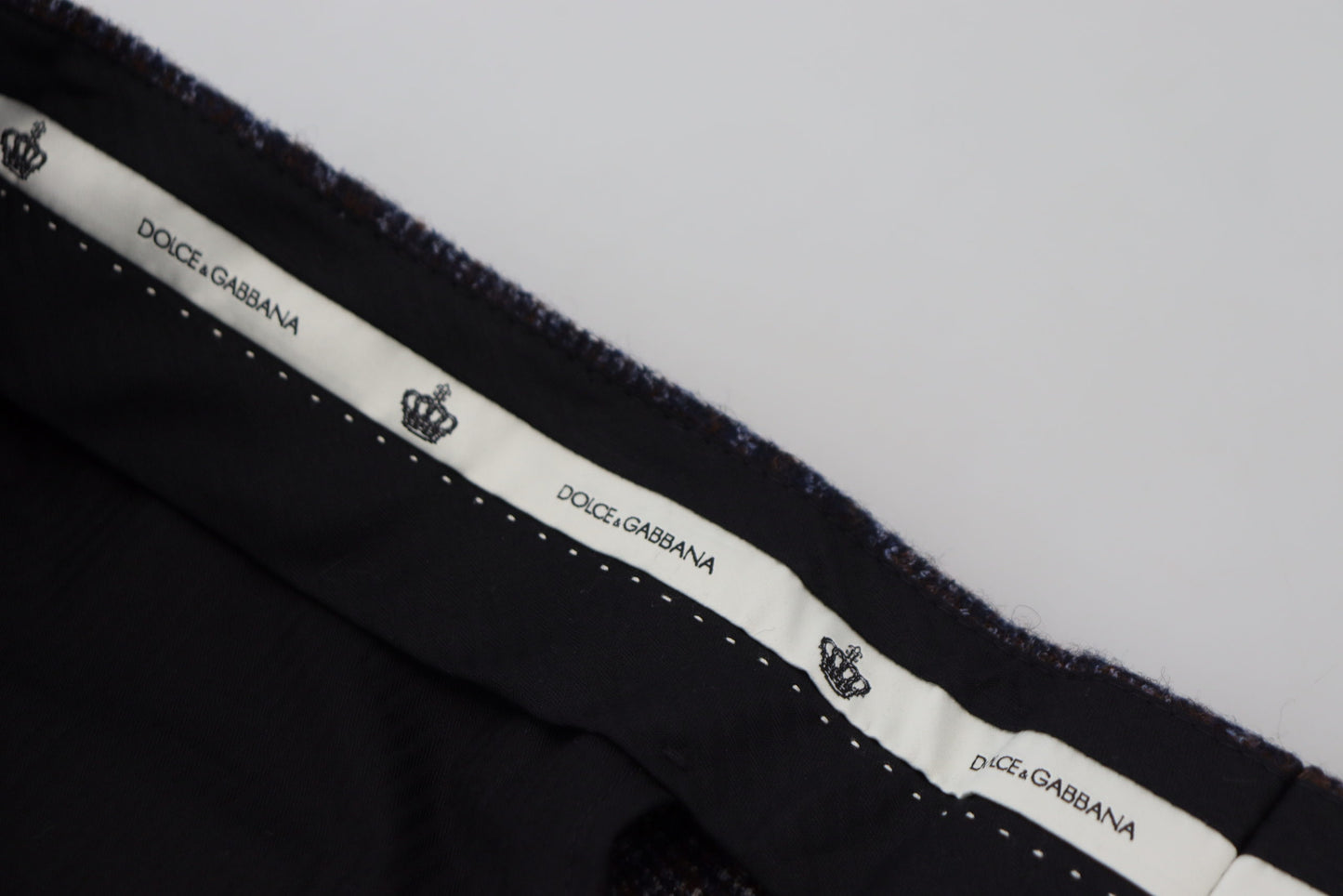- Elegant Gray Checkered Alpaca Blend Pants